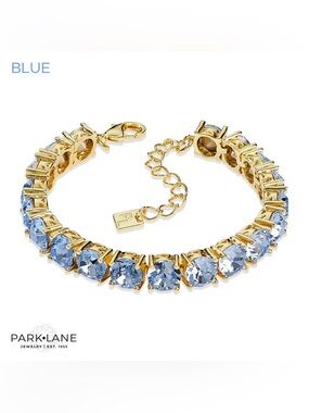 Park Lane Impression Bracelet Blue Gold Tone Crystal Statement Bracelet